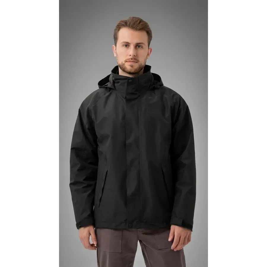 Çıkarılabilir Polarlı 3in1 Kışlık Parka - Siyah