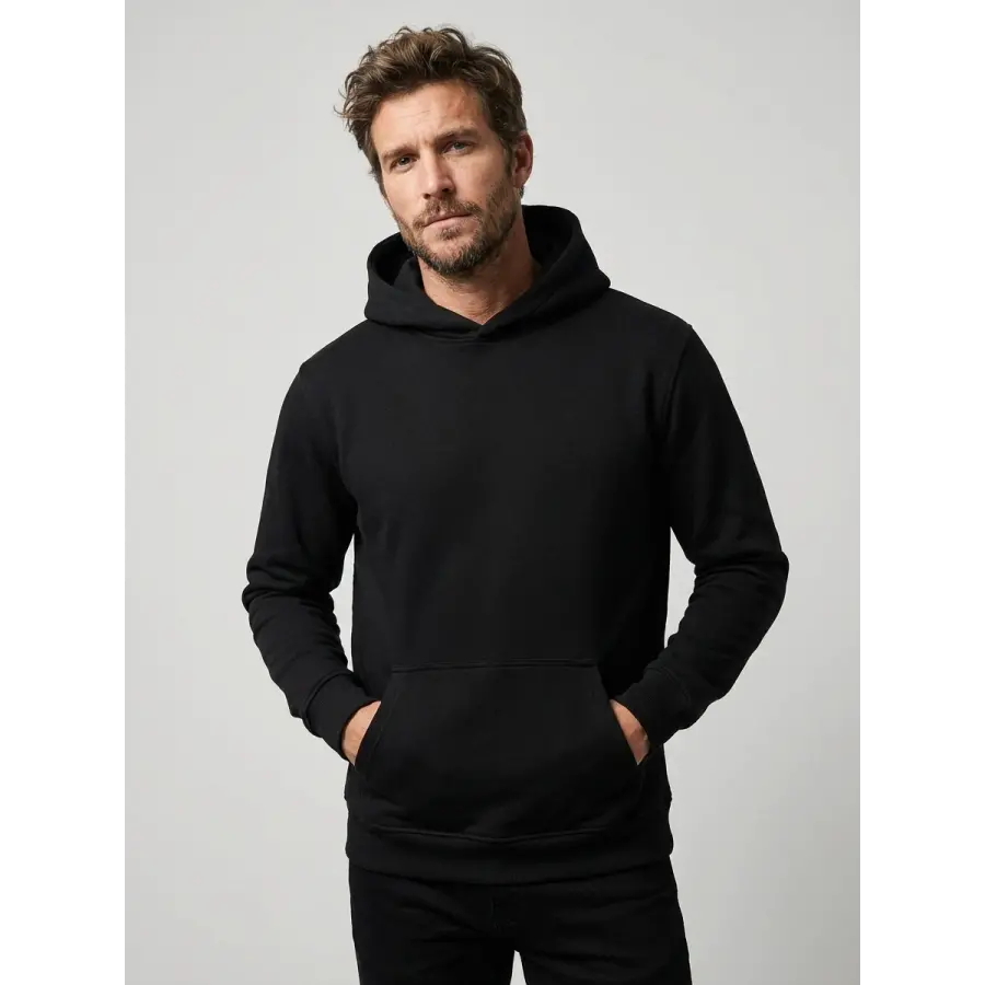 Sanfords Erkek Kapüşonlu Sweatshirt - Siyah