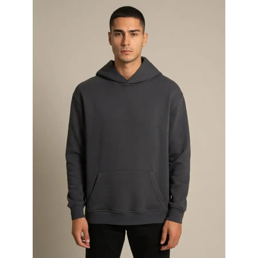 Sanfords Erkek Kapüşonlu Sweatshirt - Füme