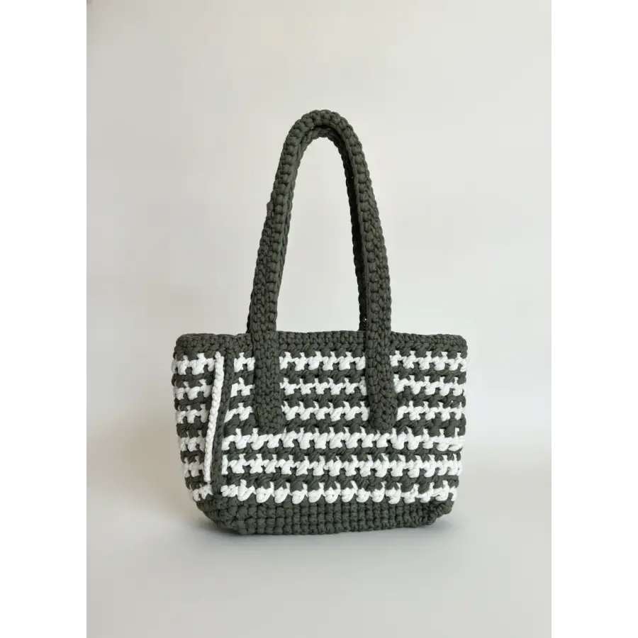 Two-Tone T-Shirt Yarn Handbag