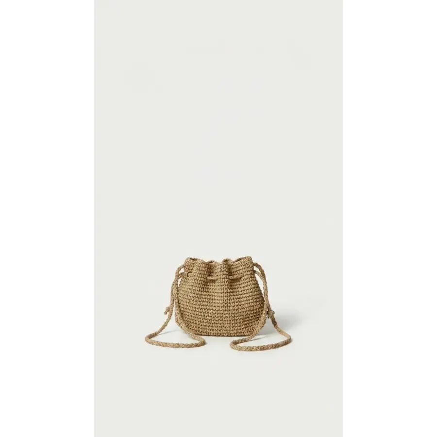 Handmade Paper Rope Drawstring Womens Bag