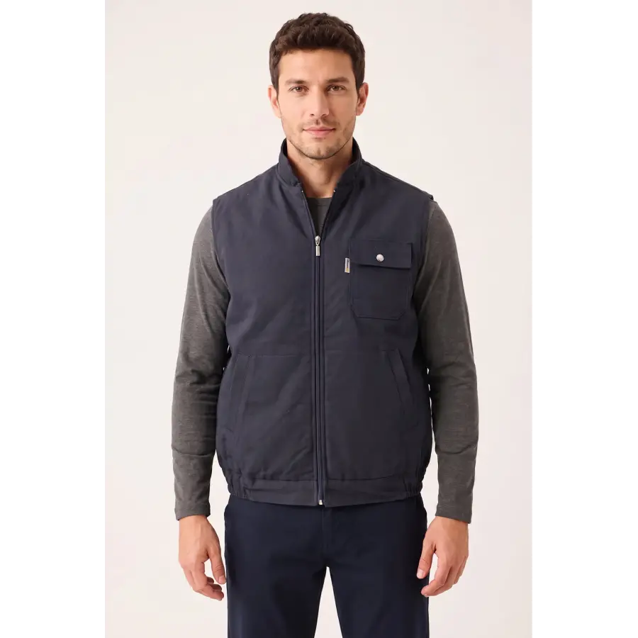 Gabardin Kışlık İş Yeleği - Lacivert