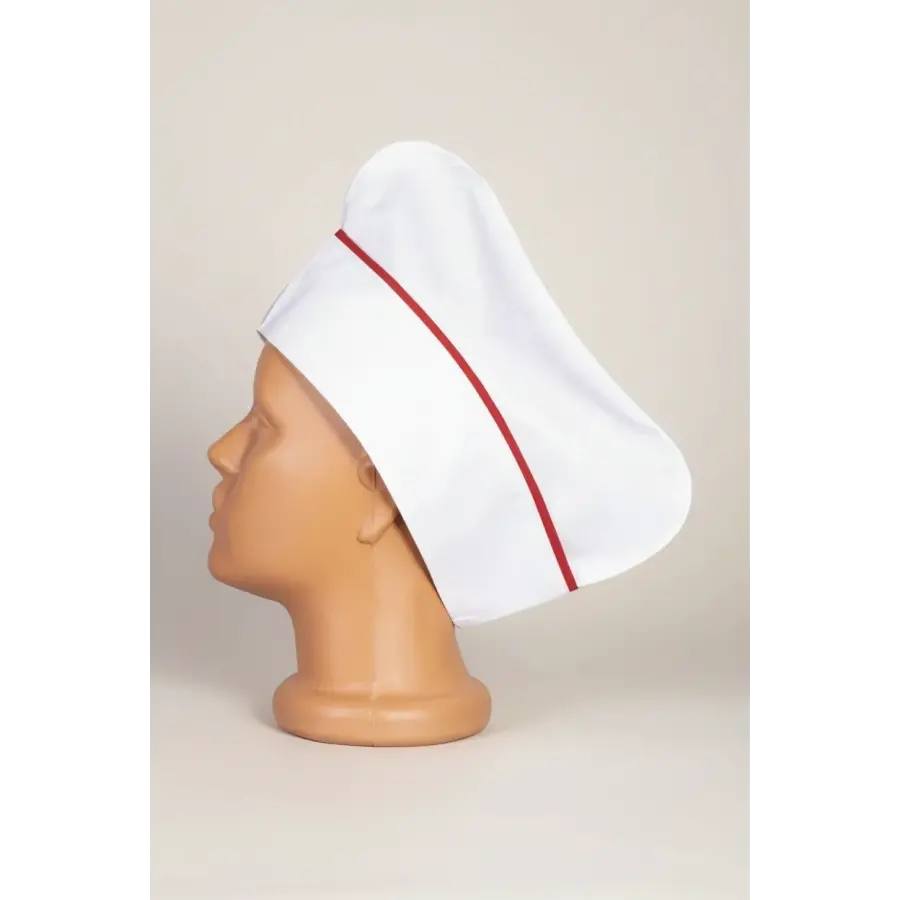 Aşçı Kepi - Beyaz-Kırmızı