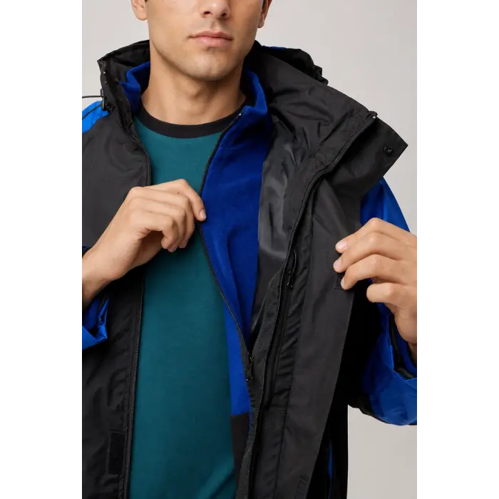 3in1 Parka - Siyah-Saks Mavi