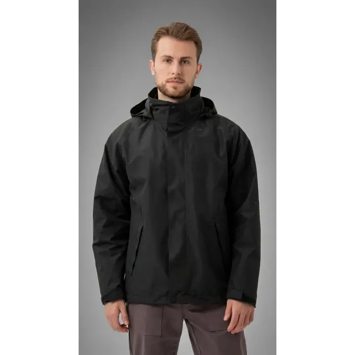 Çıkarılabilir Polarlı 3in1 Kışlık Parka - Siyah