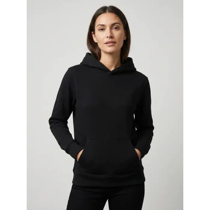 Sanfords Kadın Kapüşonlu Sweatshirt - Siyah