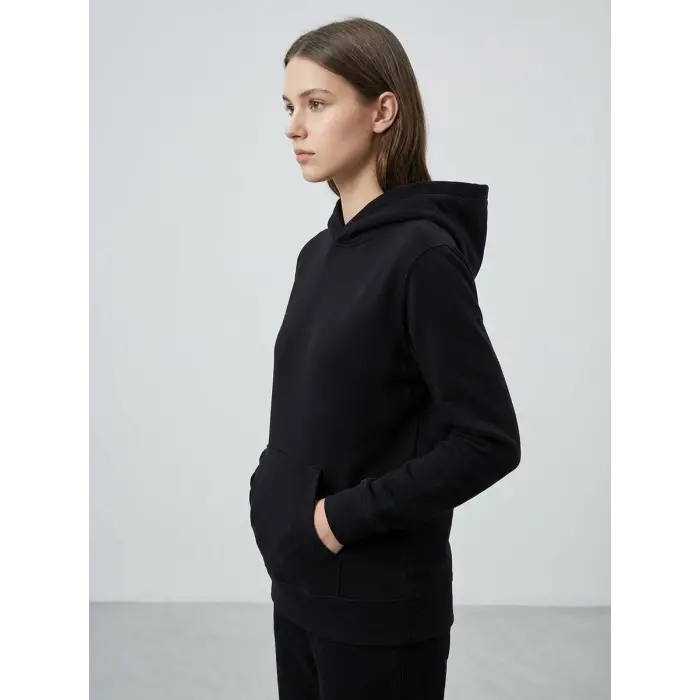 Sanfords Kadın Kapüşonlu Sweatshirt - Siyah