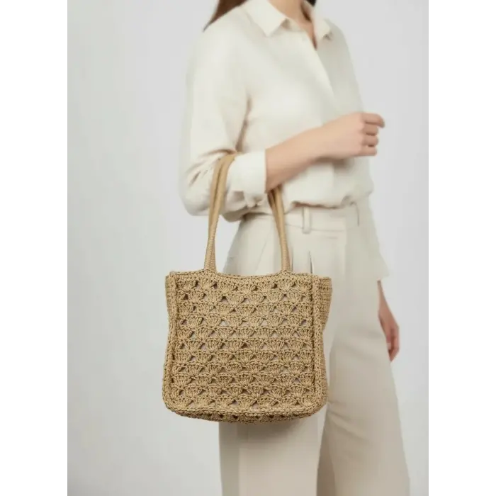 Hand-Knitted Shoulder Bag