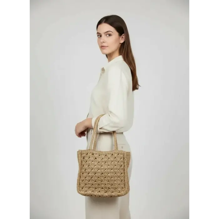 Hand-Knitted Shoulder Bag