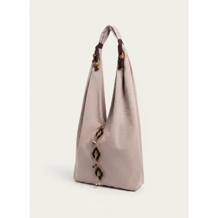 Patterned Lightweight Fabric Shoulder Bag