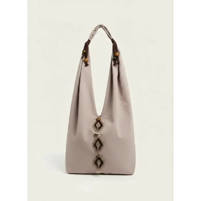 Patterned Lightweight Fabric Shoulder Bag