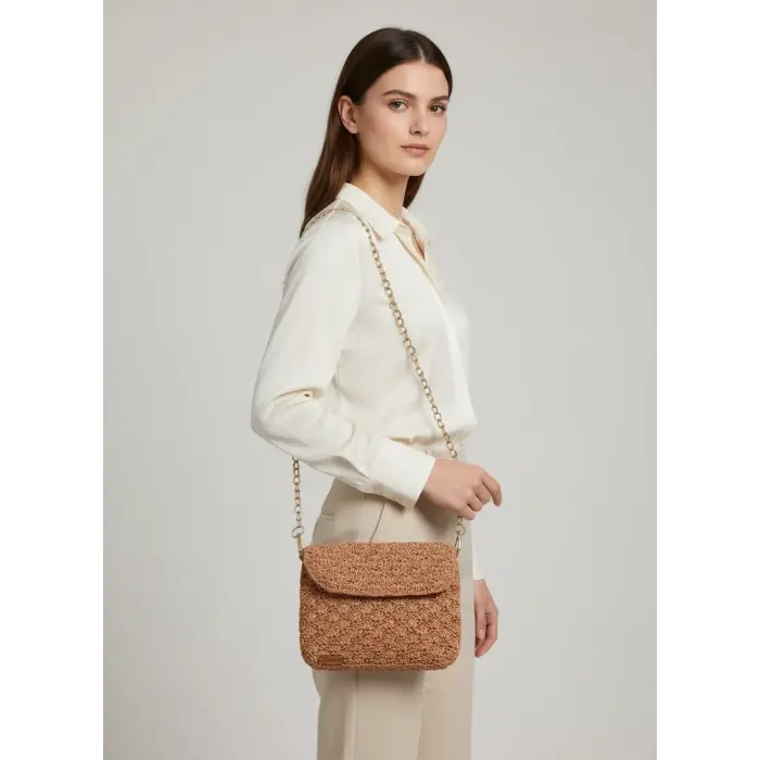 Handmade Knitted Womens Handbag and Shoulder Bag