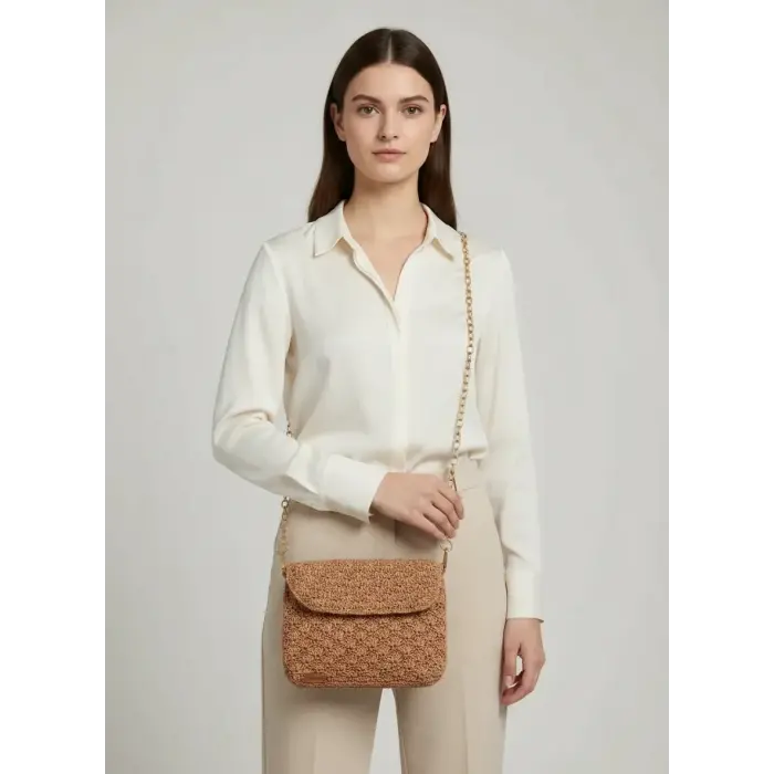 Handmade Knitted Womens Handbag and Shoulder Bag