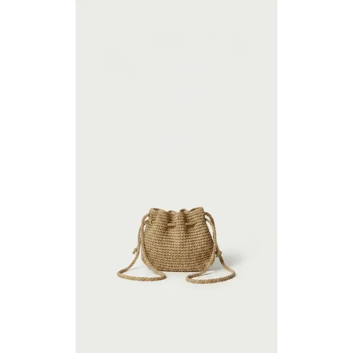 Handmade Paper Rope Drawstring Womens Bag