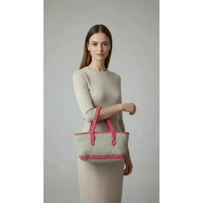 Hand-Knitted Womens Bag