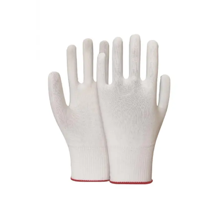 Beybi Polyester Örgü Kasiyer Eldiveni 5 Çift - Beyaz