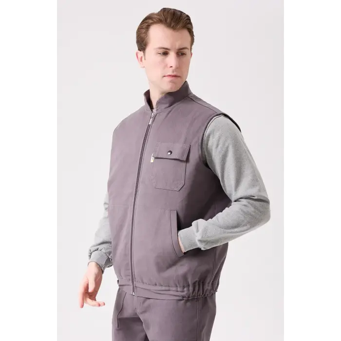 Gabardin Kışlık İş Yeleği - Gri