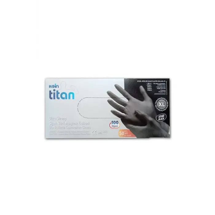 Koin Titan Nitril Eldiven XL 50’li - Siyah