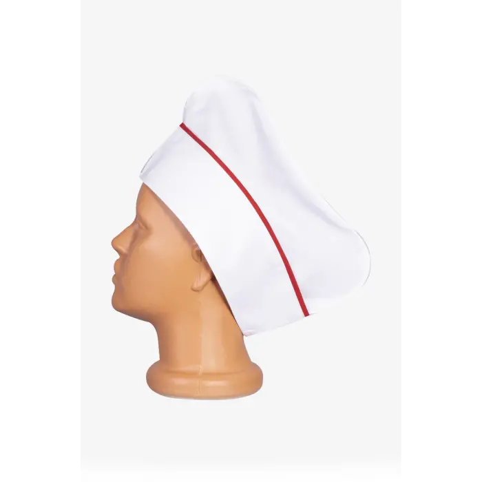 Aşçı Kepi - Beyaz-Kırmızı