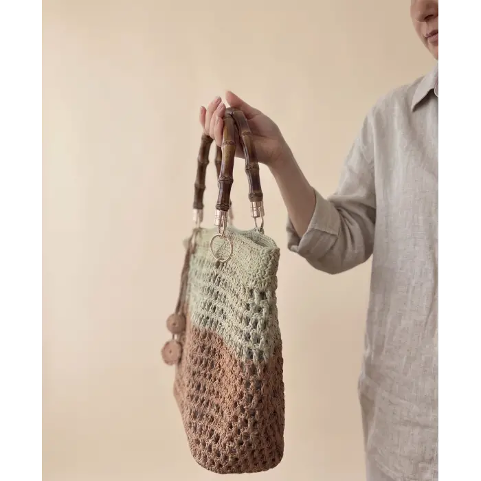 Handmade Lined Paper Yarn Bag