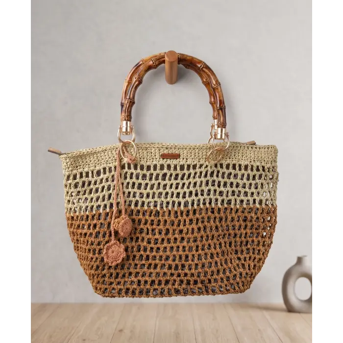 Handmade Lined Paper Yarn Bag