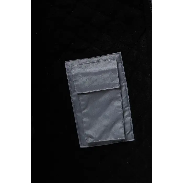 Reflektör Detaylı Parka - Gri-Siyah