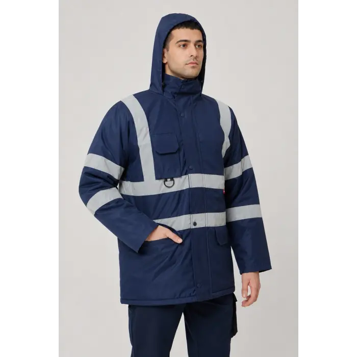 Reflektörlü Parka - Lacivert