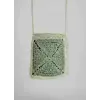 Hand-Knitted Shoulder Bag - Green