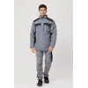 Reflektör Detaylı Parka - Gri-Siyah