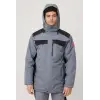 Reflektör Detaylı Parka - Gri-Siyah