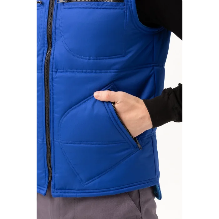Micro Kumaş Kışlık İş Yeleği - Saks Mavi