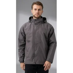 Çıkarılabilir Polarlı 3in1 Kışlık Parka - Koyu Gri