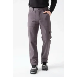 Çok Cepli Gabardin %100 Pamuk Kışlık İş Pantolonu - Gri