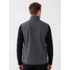 Polar Astarlı Fermuarlı Cepli Softshell Yelek - Füme