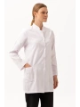 Adiantum Kadın Doktor Öğretmen Laboratuvar Önlüğü - Beyaz, Uzun Kollu, Rahat Kesim