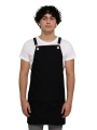 Barbanza Siyah Askılı Şef Önlüğü – Dayanıklı Kumaş, Mutfak Ve Barista Önlüğü