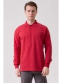 Galanthus Polo Sweat Erkek Uzun Kollu Pamuklu Sweatshirt İş Ve Günlük Kullanım İçin