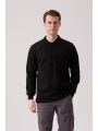 Galanthus Polo Sweat Erkek Uzun Kollu Pamuklu Sweatshirt İş Ve Günlük Kullanım İçin