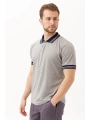 Hornet Polo Tişört - Şeritli Yaka Ve Kol Detaylı Erkek Polo Tişört Şık Tasarım