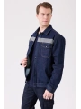 Tulipa Kot Mont Erkek İş Güvenliği Reflektörlü Dayanıklı Denim Ceket