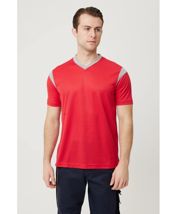 Allium V Yaka Tişört Nefes Alabilir Esnek Ve Şık İş Ve Günlük Kullanım İçin