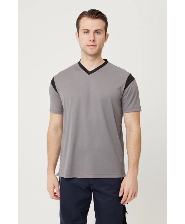 Allium V Yaka Tişört Nefes Alabilir Esnek Ve Şık İş Ve Günlük Kullanım İçin