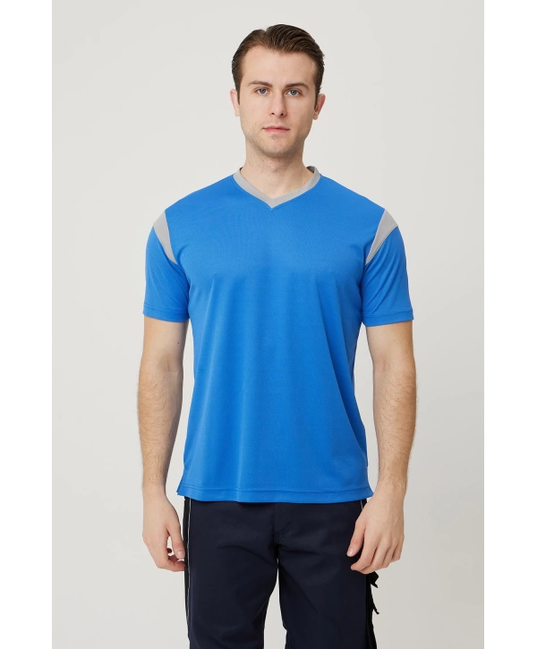 Allium V Yaka Tişört Nefes Alabilir Esnek Ve Şık İş Ve Günlük Kullanım İçin