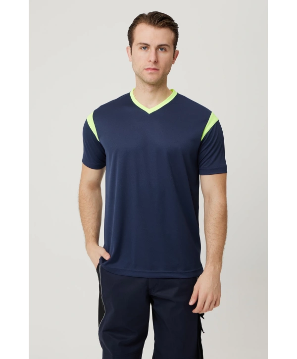 Allium V Yaka Tişört Nefes Alabilir Esnek Ve Şık İş Ve Günlük Kullanım İçin