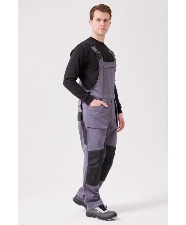 Baccata Bahçıvan Tulum Erkek İş Güvenliği Kot Salopet Dayanıklı Denim Tulum Çok Cepli
