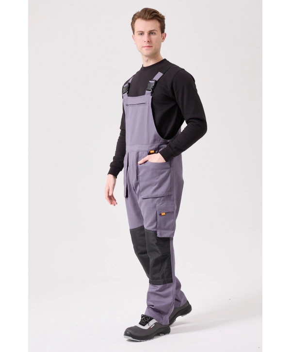 Baccata Bahçıvan Tulum Erkek İş Güvenliği Kot Salopet Dayanıklı Denim Tulum Çok Cepli