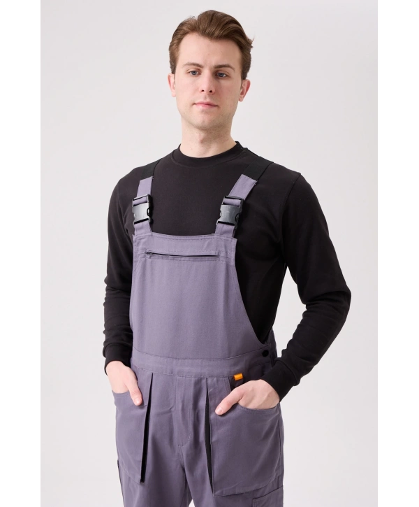 Baccata Bahçıvan Tulum Erkek İş Güvenliği Kot Salopet Dayanıklı Denim Tulum Çok Cepli