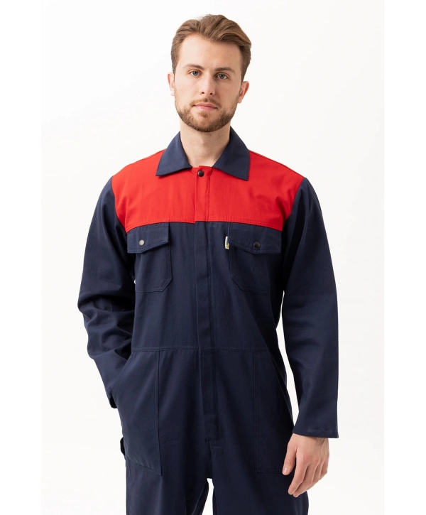 Carica Yazlık Tulum Lacivert-kırmızı