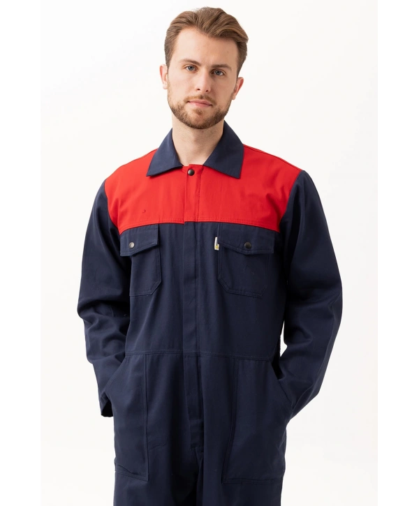 Carica Yazlık Tulum Lacivert-kırmızı