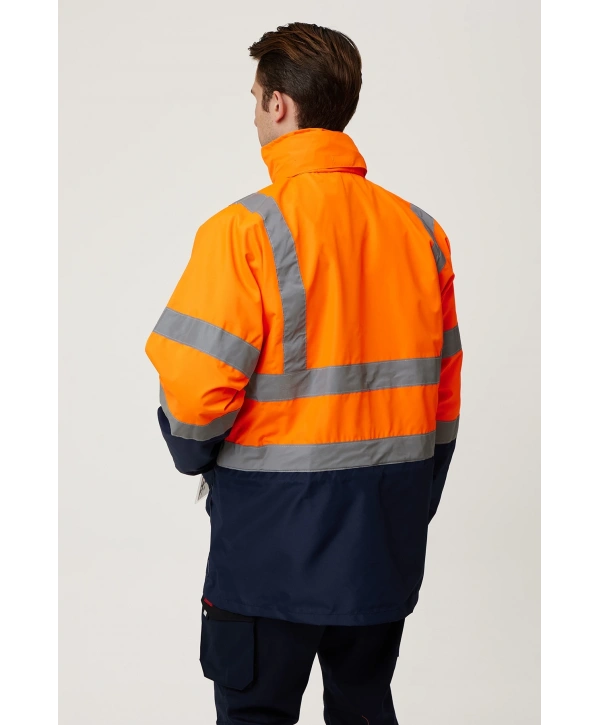 Eradium 5n1 Reflektörlü İş Güvenliği Parkası - Su Ve Rüzgar Geçirmez, Yüksek Görünürlüklü Kışlık Mont